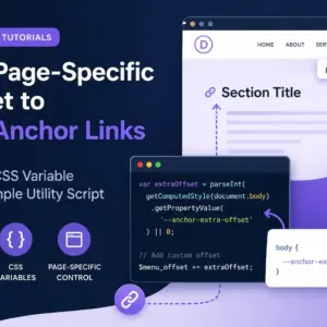 How to Add Page-Specific Offset to Divi Anchor Links Using a CSS Variable